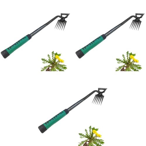 HASTHIP® 3pcs Weeder Hand Tool 40cm Garden Weeding Steel 6-Claws with Rubberized Handle Portable Manual Puller for Lawn Plant Pot HASTHIP® 3pcs Weeder Hand Tool 40cm Garden Weeding Steel 6-Claws with Rubberized Handle Portable Manual Puller for Lawn Plant Pot